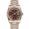 Rolex Day-Date 118235 Chocolate Diamond and Rubies