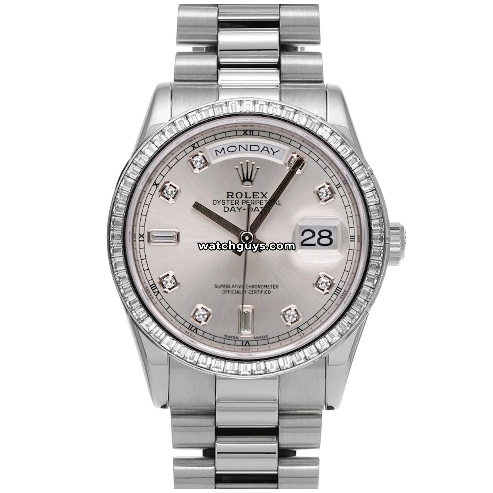 Rolex Day-Date 118399 Silver Diamond