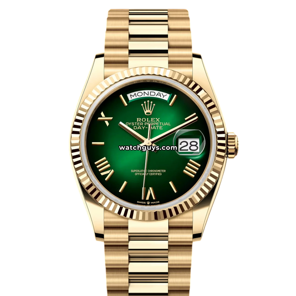 Rolex Day-Date 128238 Green Ombre Roman