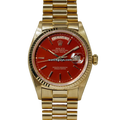 Rolex Day-Date 1803 Oxblood Red Yellow Gold