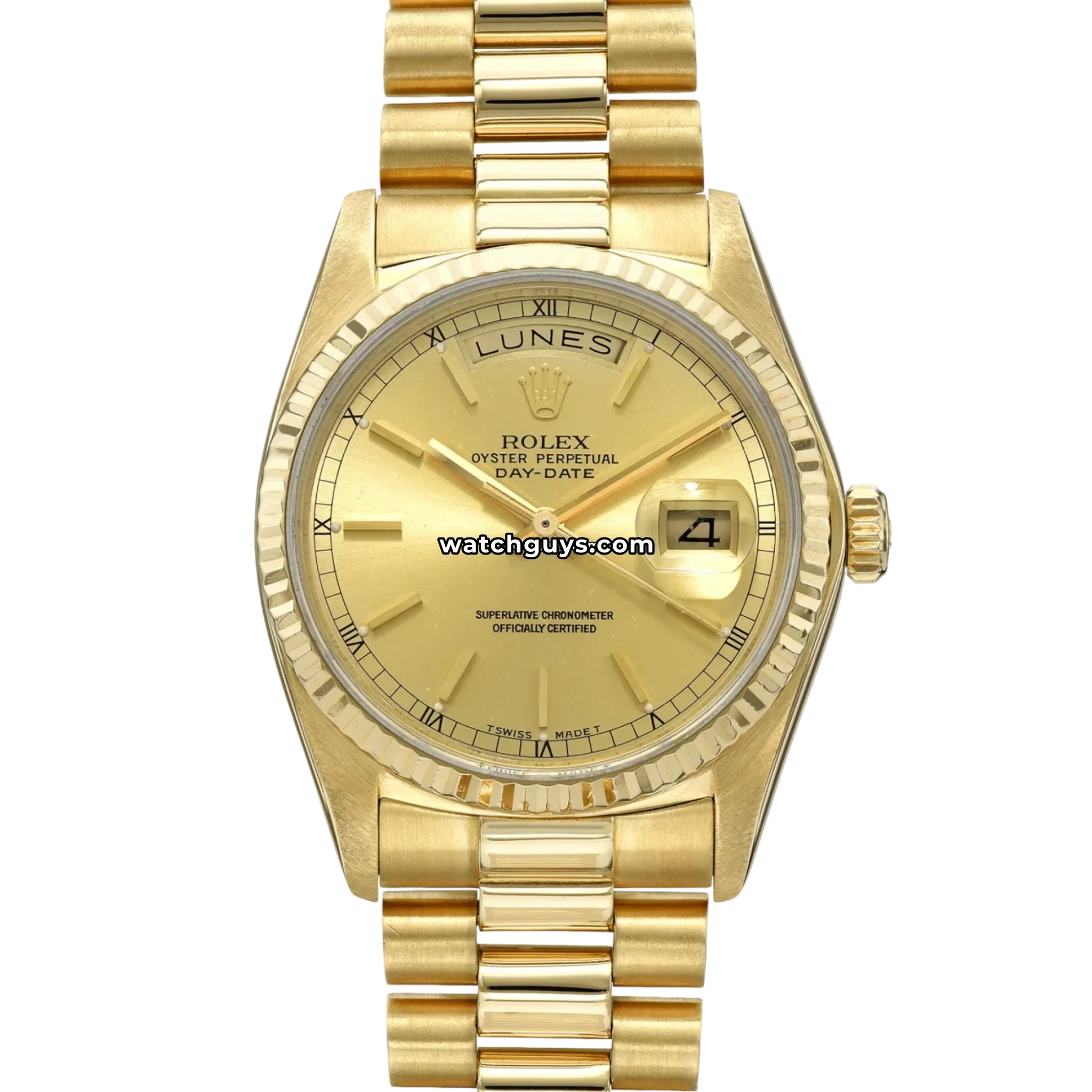 Rolex Day-Date 18038 Champagne Spanish Day Wheel