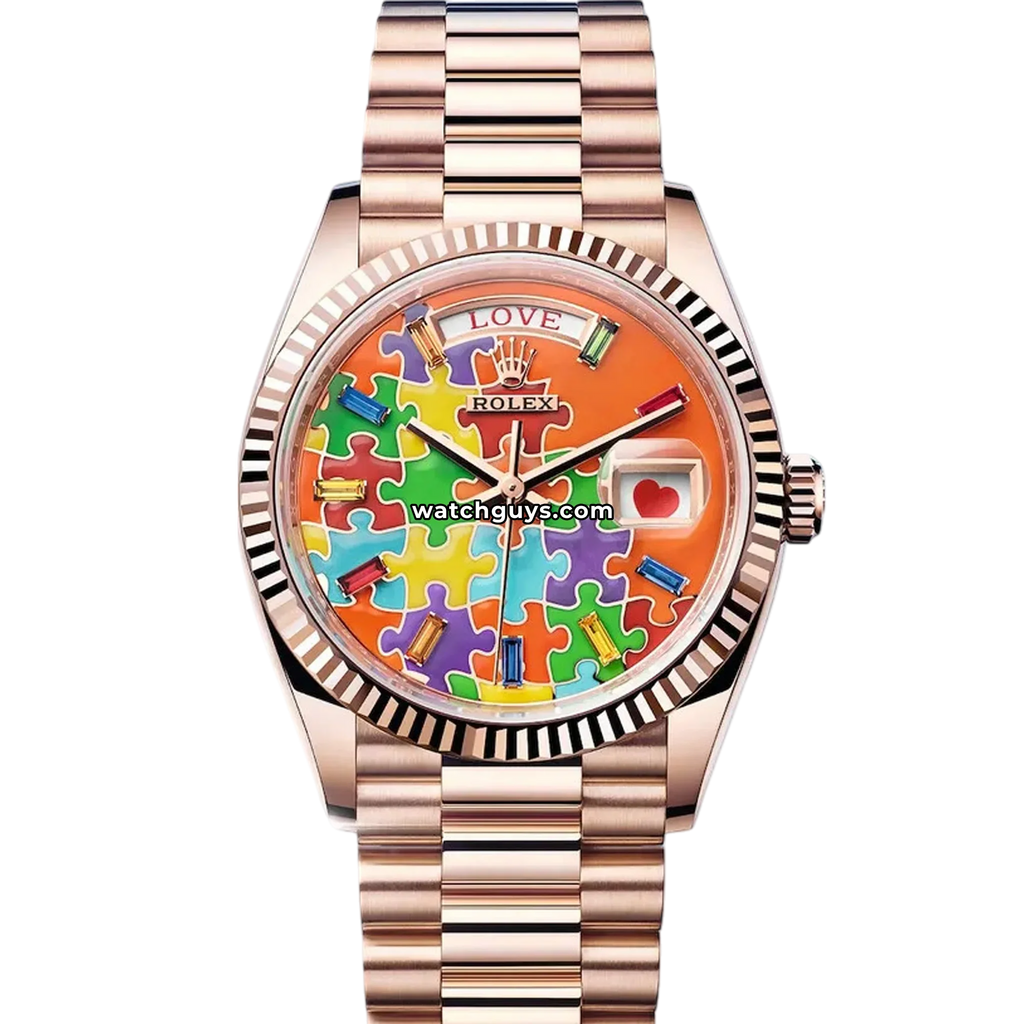 Rolex Day-Date 128235 "Emoji" Puzzle Dial