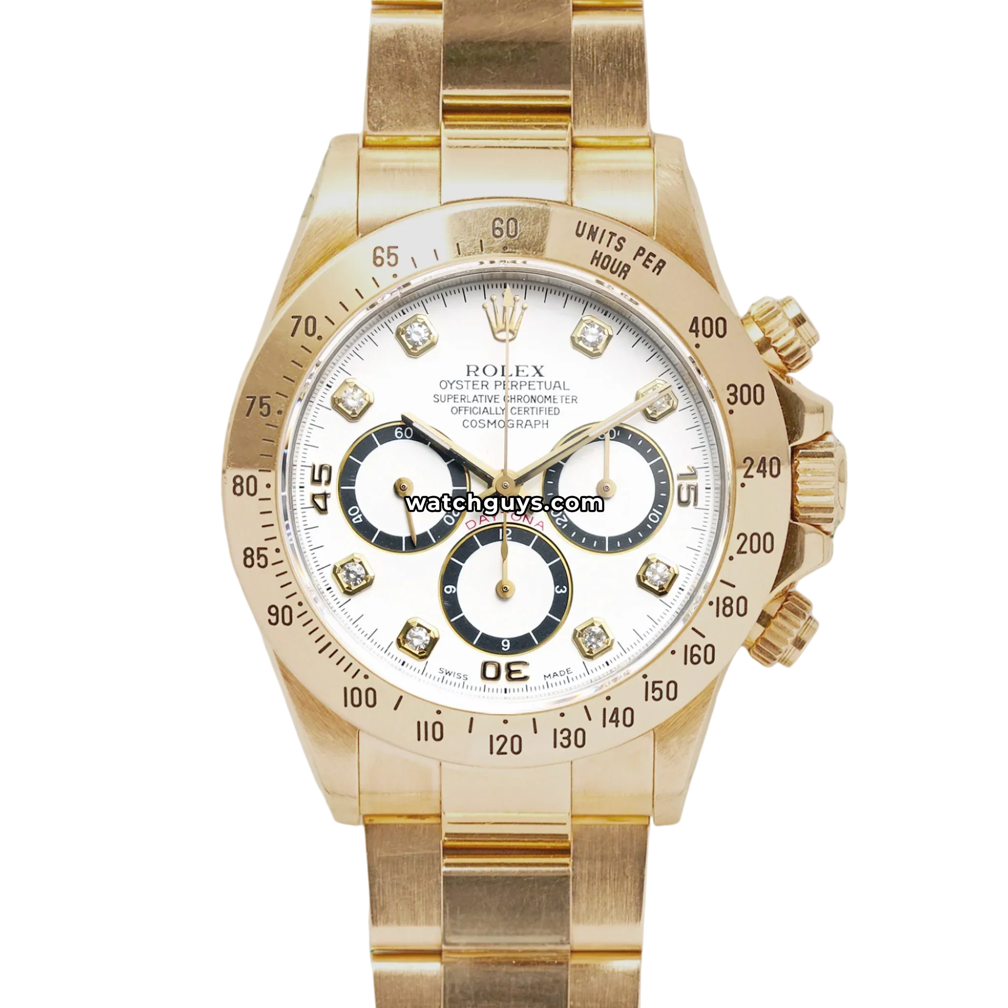 Rolex Daytona Zenith 16528 White Panda Diamond