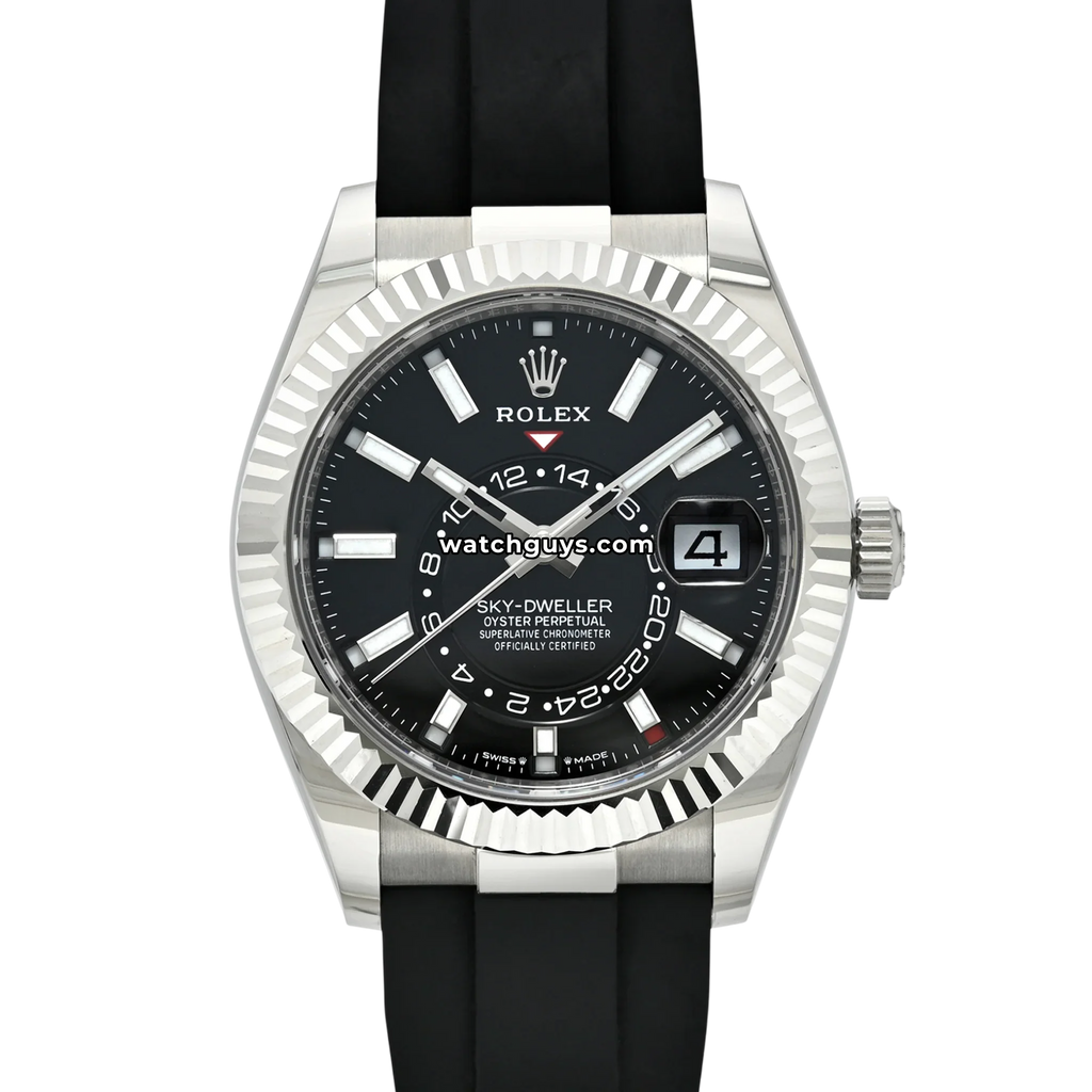 Rolex Sky-Dweller 336239 Black Oysterflex White Gold