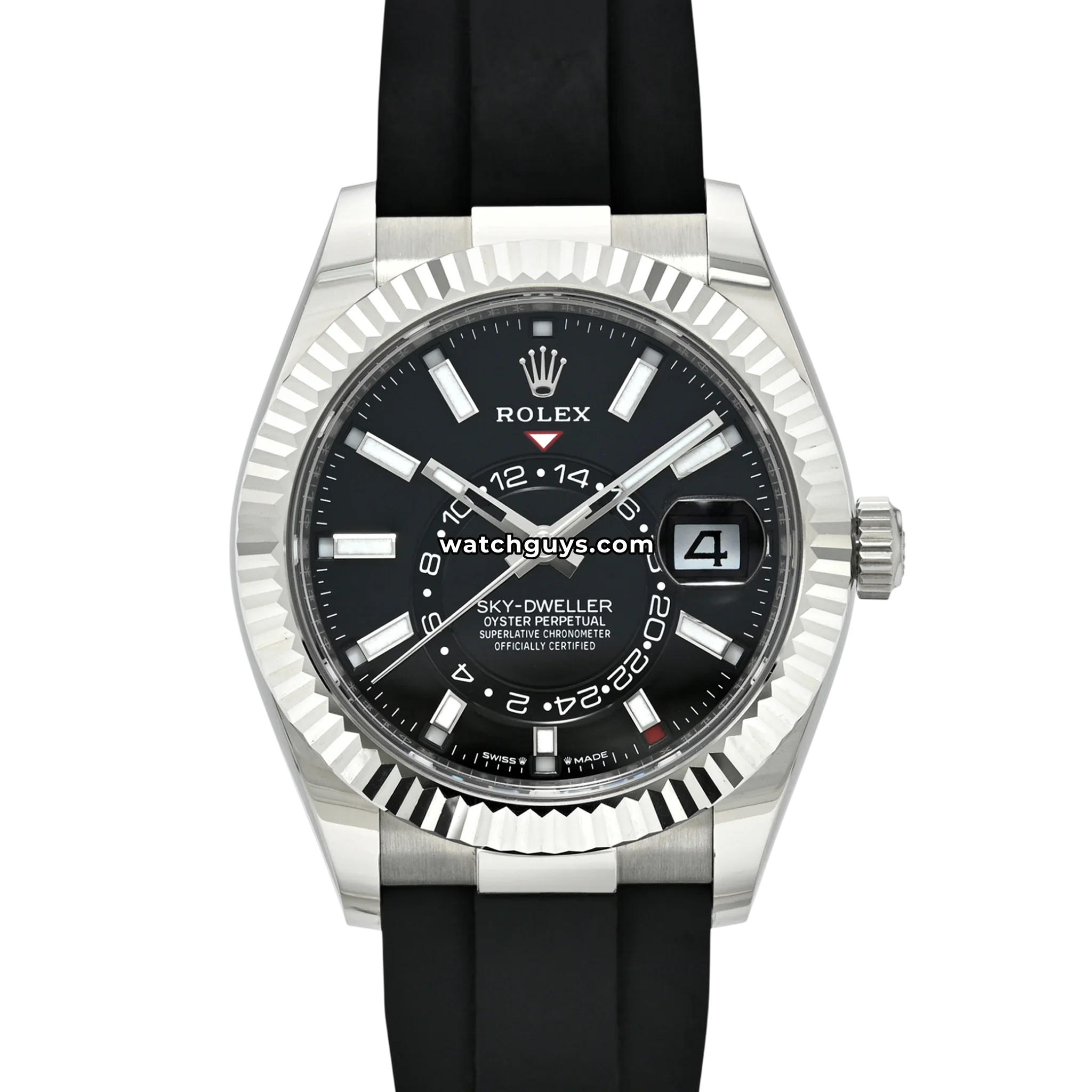 Rolex Sky-Dweller 336239 Black Oysterflex White Gold
