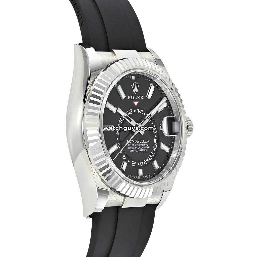 Rolex Sky-Dweller 336239 Black Oysterflex White Gold