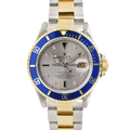 Rolex Submariner 16613 Silver Serti Dial
