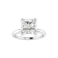 Solitaire Radiant Cut Diamond Engagement Ring 3.02 Carat 14K White Gold GIA Certified