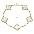 Van Cleef & Arpels Vintage Alhambra Bracelet 5 Motifs Mother of Pearl