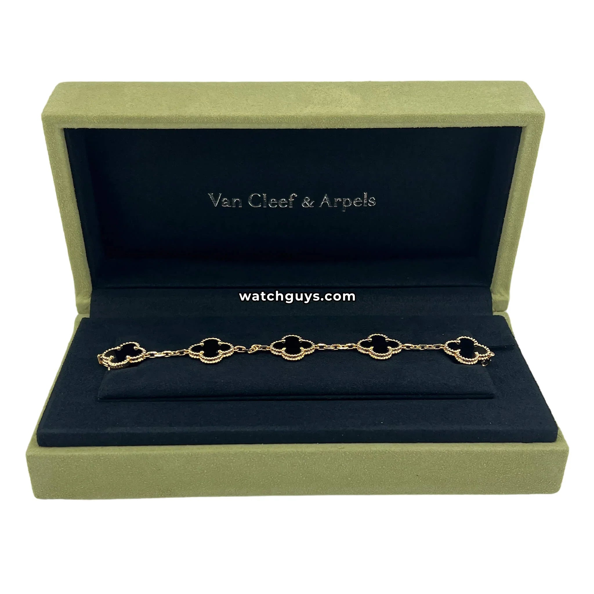 Van Cleef & Arpels Vintage Alhambra Bracelet 5 Motifs Onyx